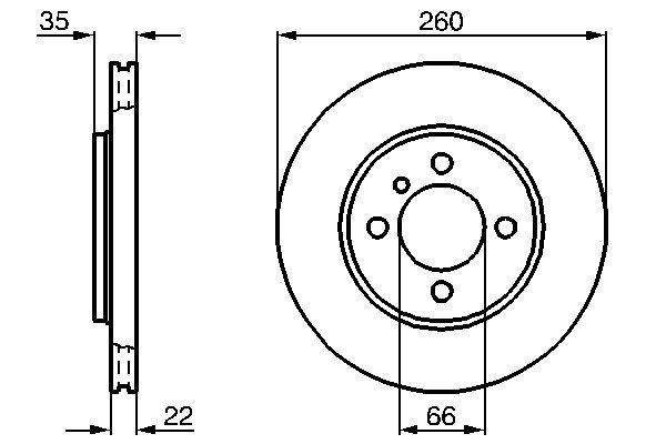 BOSCH Brake rotors 0 986 478 036 for BMW Z1, 3 Series