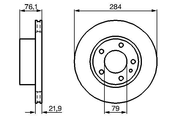 BOSCH Brake disc set rear and front BMW E28 new 0 986 478 043
