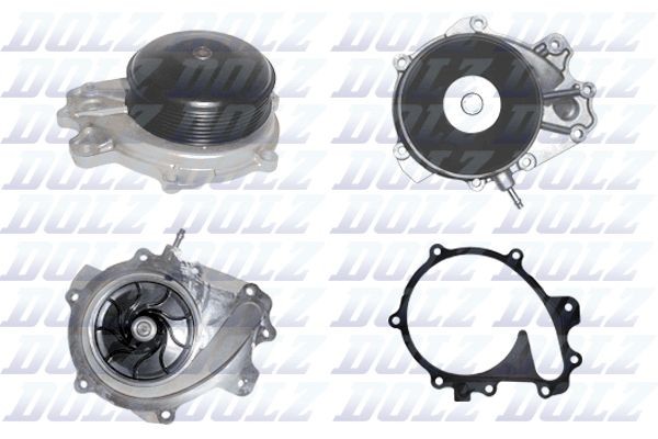 Buy Water pump DOLZ M256 - Belt and chain drive parts MERCEDES-BENZ GLB online