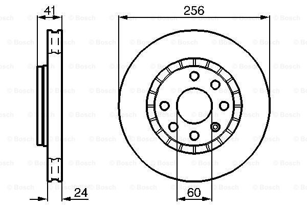 BOSCH E4-90R-02C-0786/3333 Brake rotor 255,9x23,9mm, 4x100, Vented, internally vented, Oiled, Alloyed/High-carbon