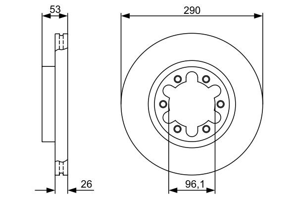 BD1198 BOSCH 290x26mm, 6x118, Vented, Oiled Ø: 290mm, Num. of holes: 6, Brake Disc Thickness: 26mm Brake rotor 0 986 479 355 buy