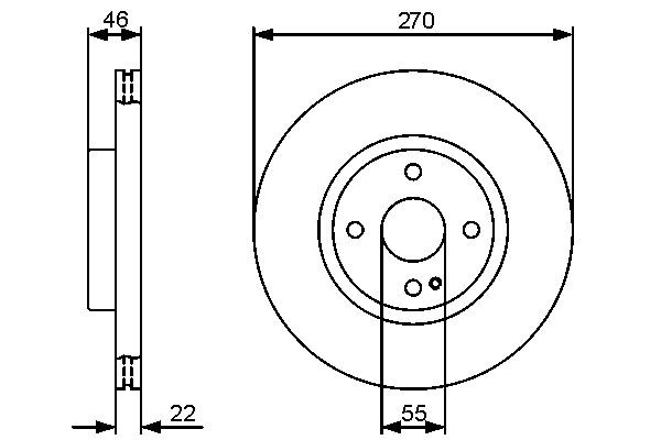 BD1274 BOSCH 270x22mm, 4x100, Vented, Oiled Ø: 270mm, Num. of holes: 4, Brake Disc Thickness: 22mm Brake rotor 0 986 479 472 buy