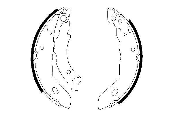 Original BOSCH BS437 Drum brake shoe support pads 0 986 487 084 for RENAULT CLIO