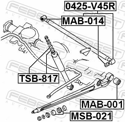 MAB001 Control Arm- / Trailing Arm Bush FEBEST MAB-001 review and test