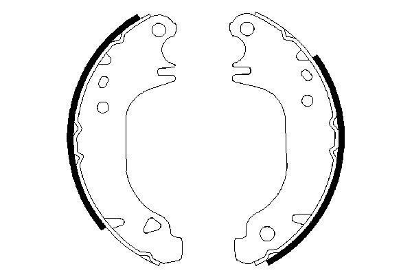 BOSCH Drum brake shoe support pads rear and front PEUGEOT 106 II Box Body / Hatchback (1S_) new 0 986 487 274