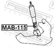 MAB115 Bush, shock absorber FEBEST MAB-115 review and test