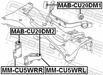 Differential für MITSUBISHI MAB-CU20DM1 Lagerung Febest