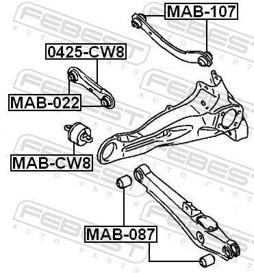 FEBEST Suspension Bushes MAB-CW8 buy online