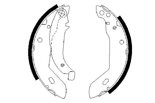 BOSCH Drum brake shoe support pads rear and front PEUGEOT 205 Box new 0 986 487 533