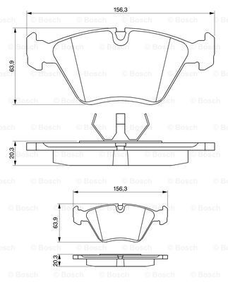 BOSCH Brake pad set, disc brake BP-BMW-F2 buy online