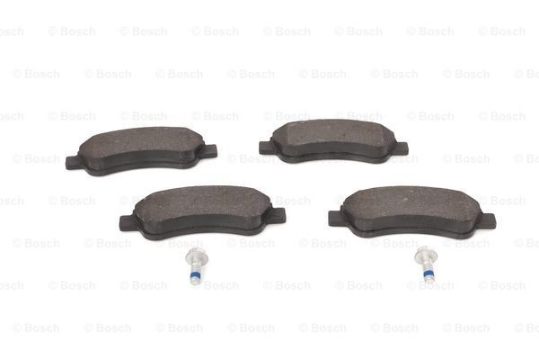 BOSCH E9 90R - 02A1200/0611 Disc pads Low-Metallic, with mounting manual, with anti-squeak plate, with bolts/screws