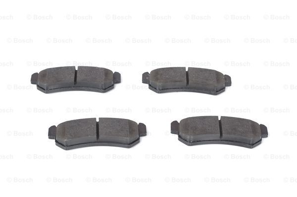 0986494133 Set of brake pads 24071 BOSCH Low-Metallic, with anti-squeak plate, with mounting manual