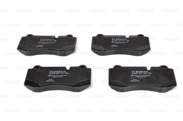 0986494167 Set of brake pads 8343D1223 BOSCH Low-Metallic, with anti-squeak plate