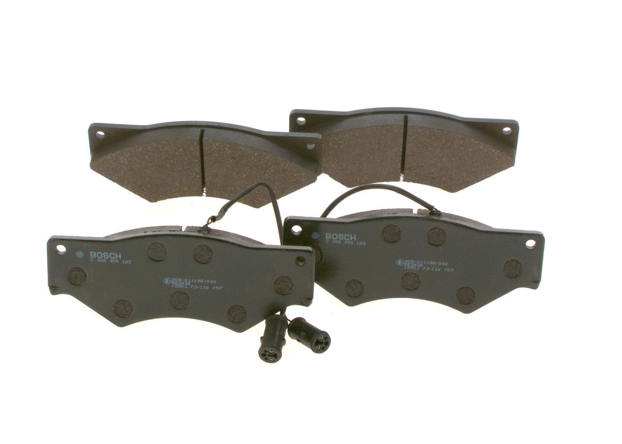 BOSCH Brake pad kit 0 986 494 193 for IVECO Daily
