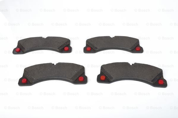 0986494206 Set of brake pads 8459-D1349 BOSCH Low-Metallic, with anti-squeak plate