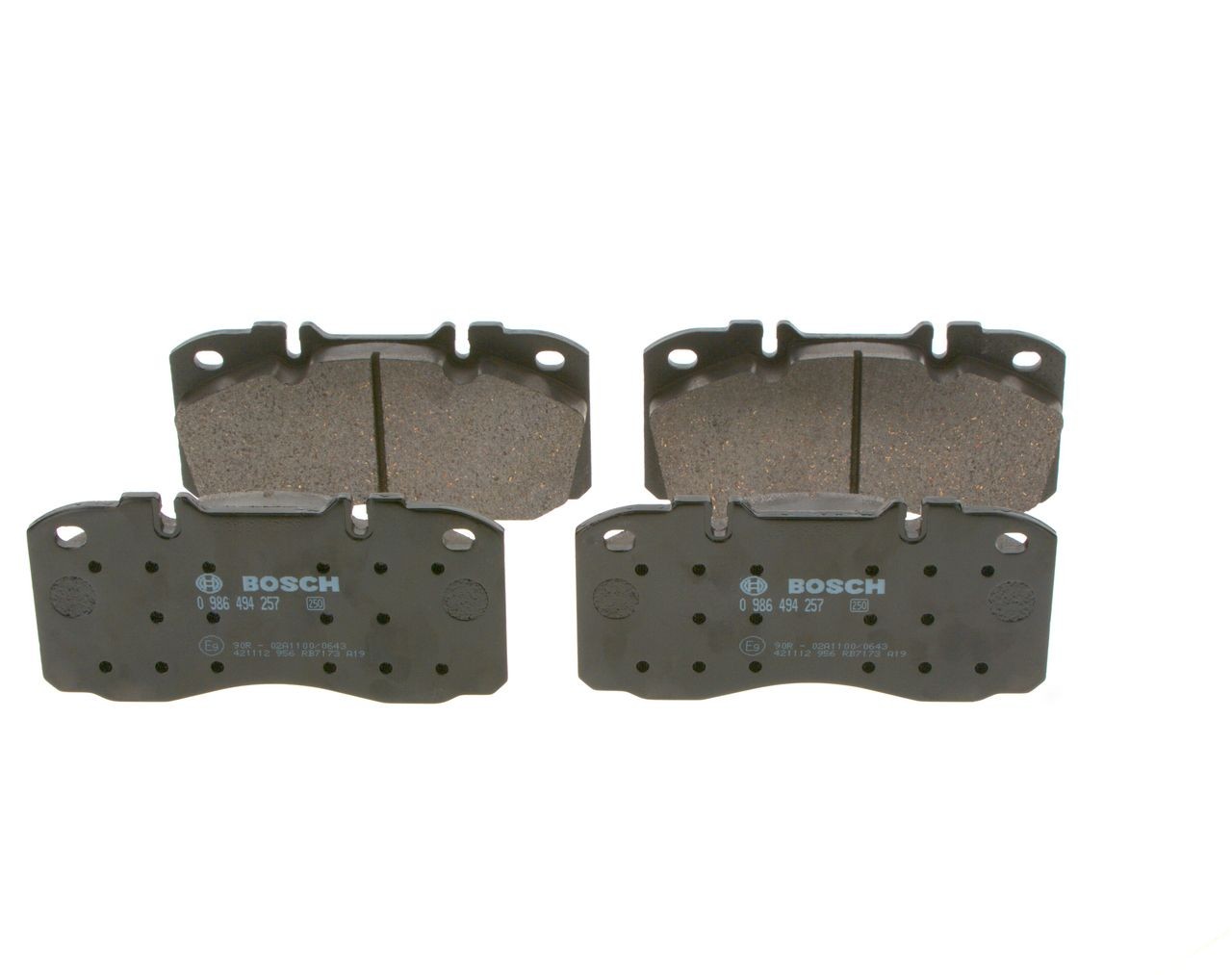 BOSCH Brake pad kit 0 986 494 257 for IVECO Daily