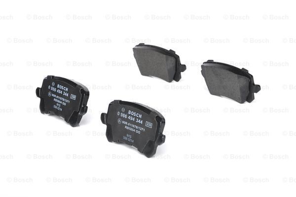 0986494344 Set of brake pads 24483 BOSCH Low-Metallic, with anti-squeak plate