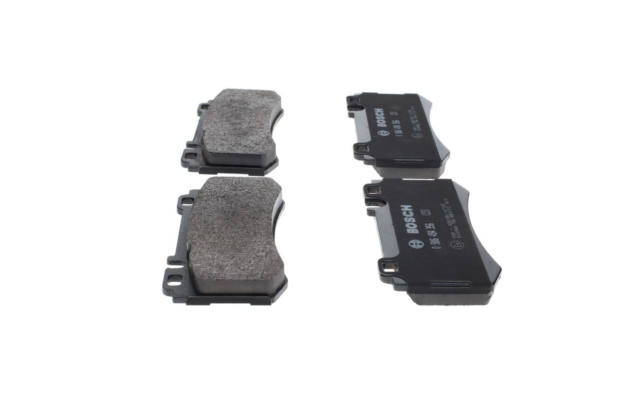 0986494356 Set of brake pads 7886-D984;8219-D984 BOSCH Low-Metallic, with anti-squeak plate, with mounting manual