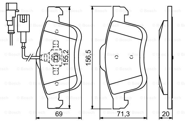 BOSCH Brake pad set, disc brake BP1376 buy online