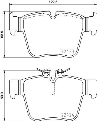 Brake pad kit MINTEX prepared for wear indicator - MDB3903