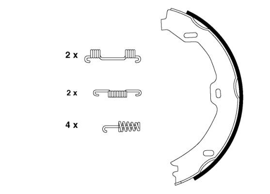 98101 0588 MINTEX without handbrake lever, with accessories Width: 25mm Brake shoe set, parking brake MFR568 buy