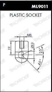 OEM-quality MONROE ML5717 Tailgate gas struts