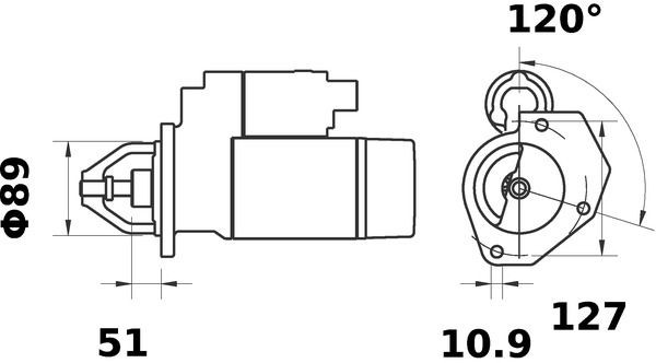MAHLE ORIGINAL Starter motors MS 100