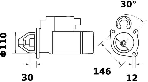 MAHLE ORIGINAL Starter motors MS 186