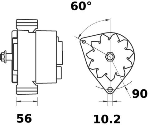 MS284 Starter motor IS0717 MAHLE ORIGINAL 12V, 1,4kW, Number of Teeth: 10, Ø 76,2 mm