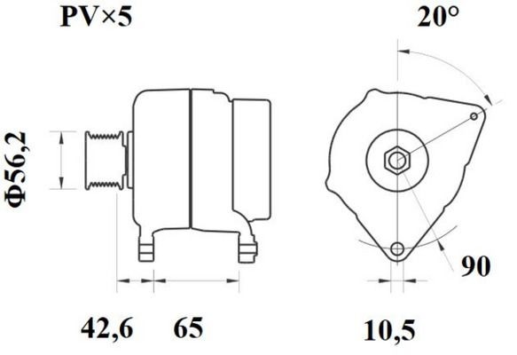 MS323 Starter motor IS0399 MAHLE ORIGINAL 12V, 2,7kW, Number of Teeth: 9, Ø 82,5 mm