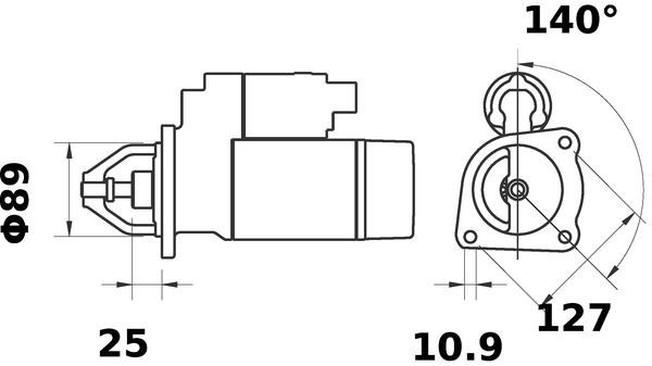 MAHLE ORIGINAL Starter motors MS 329