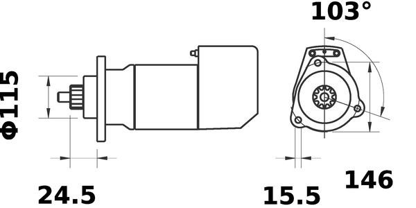 MAHLE ORIGINAL Starter motors MS 492