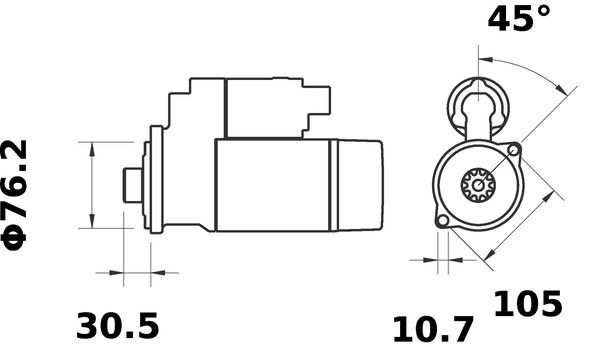 MAHLE ORIGINAL Starter motors MS 85