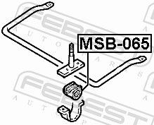 FEBEST Lagerbuchse, Stabilisator MSB-065