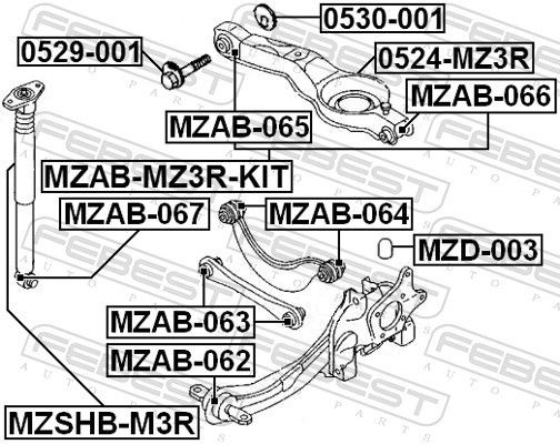 MZAB064 Control Arm- / Trailing Arm Bush FEBEST MZAB-064 review and test