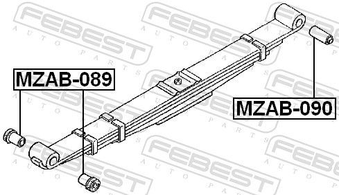 MZAB090 Bush, leaf spring FEBEST MZAB-090 review and test