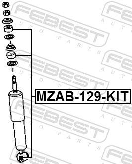 MZAB129KIT Bush, shock absorber FEBEST MZAB-129-KIT review and test