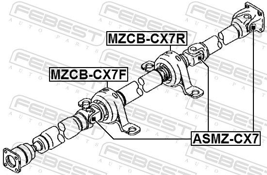 FEBEST MZCB-CX7F Center Support Bearing 