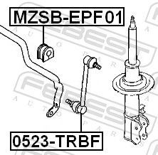FEBEST MZSB-EPF01 Front Stabilizer Bushing 