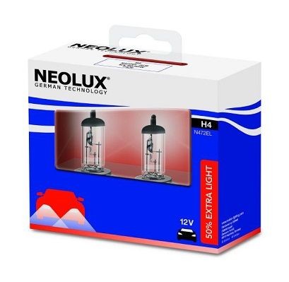 N472EL-SCB NEOLUX® Headlight bulbs MINI H4 12V 60 / 55W P43t, 3200K, Halogen