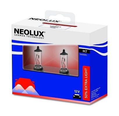 NEOLUX® ExtraLight N499EL-SCB Bulb, spotlight H7 12V 55W PX26d, 3200K, Halogen