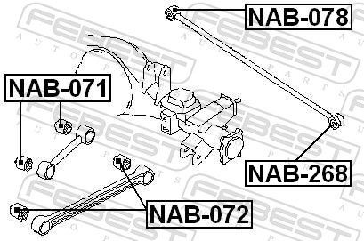 NAB072 Control Arm- / Trailing Arm Bush FEBEST NAB-072 review and test