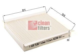 Original CLEAN FILTER Cabin air filter NC2348 for OPEL ASTRA