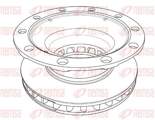 REMSA NCA1237.20 Brake disc Front Axle, 374, 0x45mm, 10x335, Vented