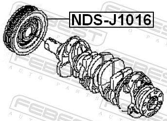 FEBEST Crankshaft pulley NDS-J1016
