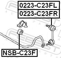 FEBEST Sway bar bushings NSB-C23F