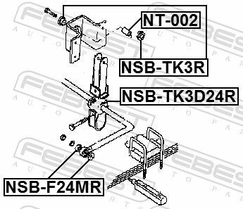 FEBEST Sway bar bushings NSB-F24MR for NISSAN CABSTAR E, NT400
