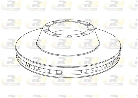 ROADHOUSE NSX1013.20 Brake disc Front Axle, 460x48mm, 10, 8x13, Vented