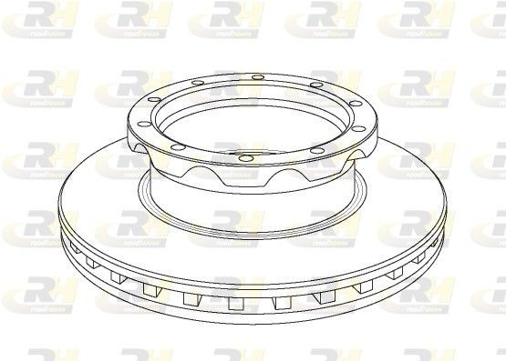 NSX105020 ROADHOUSE Front Axle, Rear Axle, 430x45mm, 10, 10M14, Vented Ø: 430mm, Num. of holes: 10, Brake Disc Thickness: 45mm Brake rotor NSX1050.20 buy