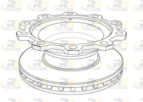 NSX108320 ROADHOUSE Rear Axle, 377x45mm, 10, 10x23, Vented Ø: 377mm, Num. of holes: 10, Brake Disc Thickness: 45mm Brake rotor NSX1083.20 buy